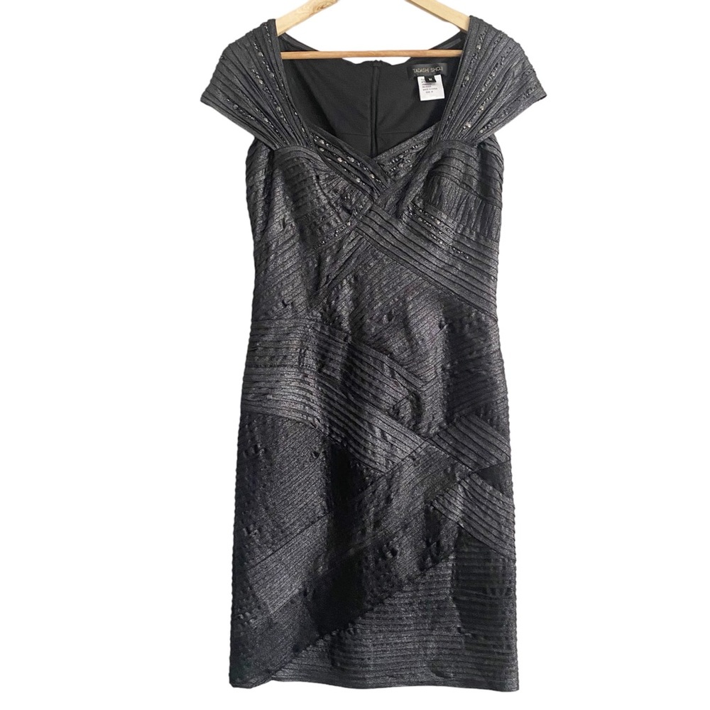 Pewter Tadashi Shoji Bodycon Dress - Picture 2 of 10